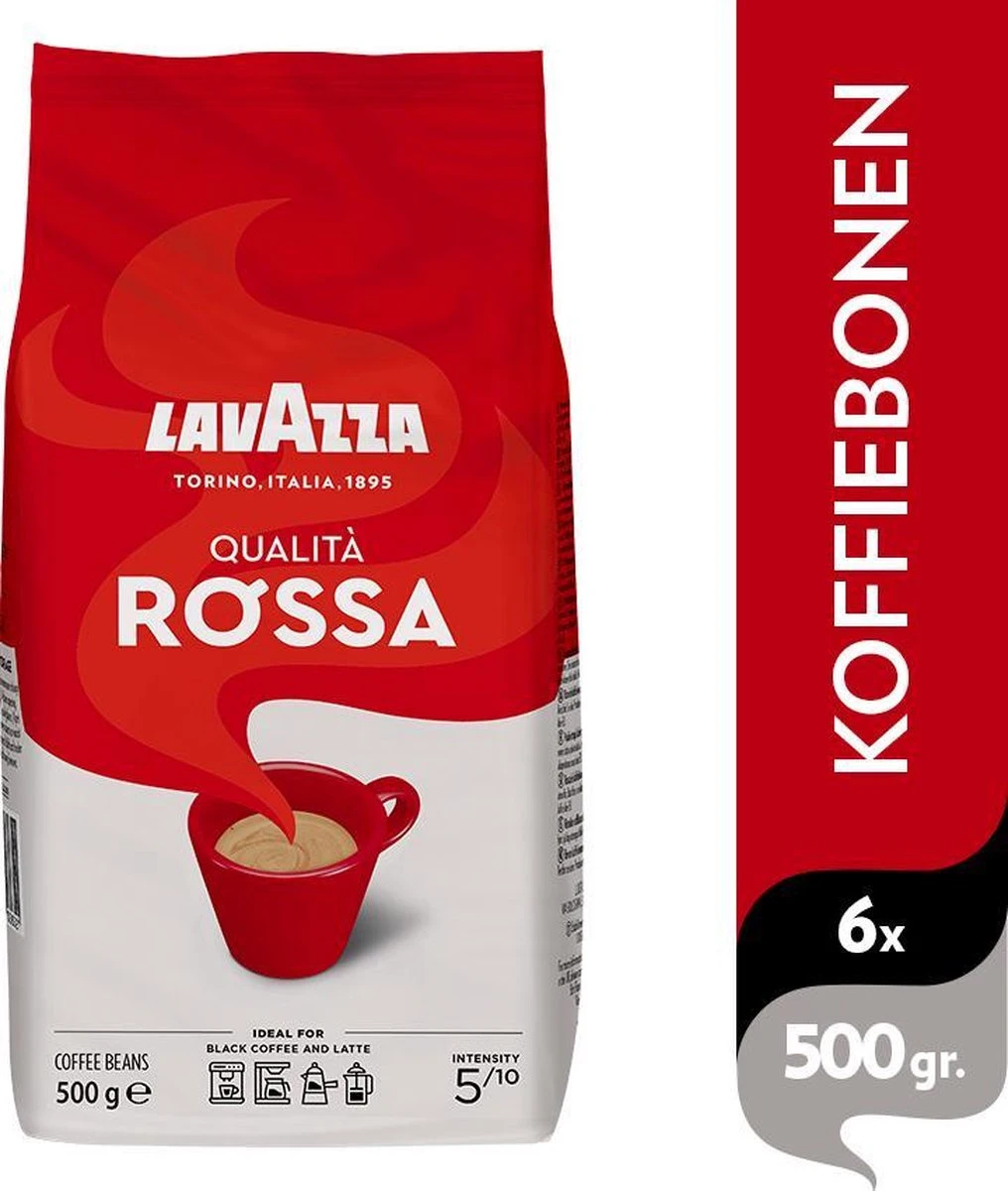 Lavazza Qualita Rossa Koffiebonen - 500 Gram X6 7 Lavazza Qualita Rossa Koffiebonen - 500 Gram X6 - Afbeelding 7