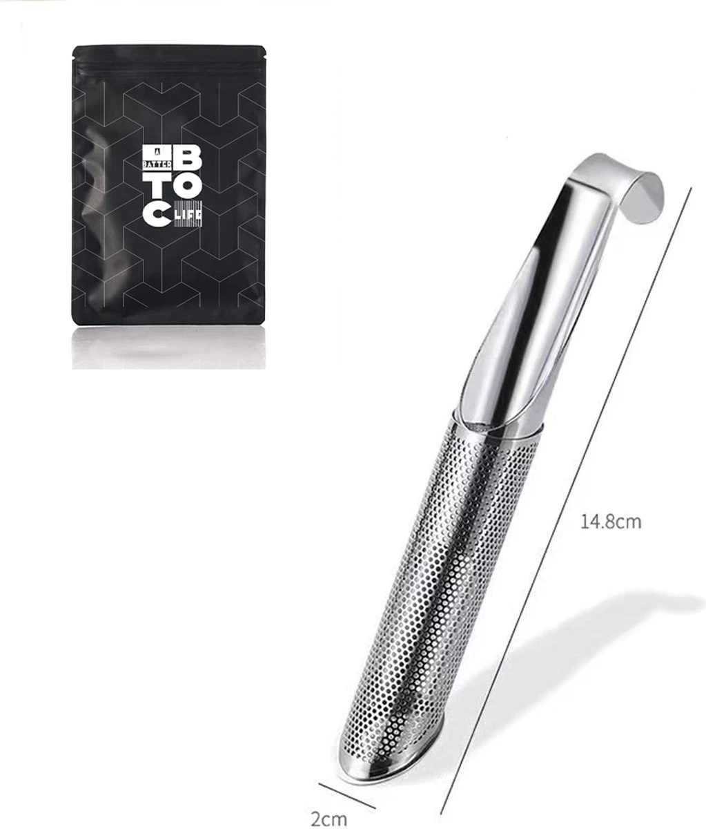 BOTC Thee Infuser - RVS - Theezeef - Thee Knijptang - Thee Ei - Theepot Infuser - Theezeefje -KOMEO160 2 BOTC Thee Infuser - RVS - Theezeef - Thee Knijptang - Thee Ei - Theepot Infuser - Theezeefje -KOMEO160 - Afbeelding 2