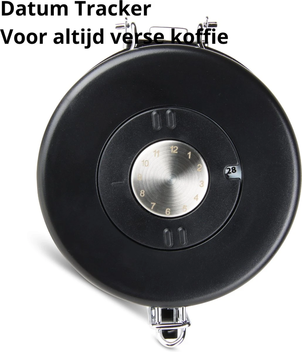 Castagnola Koffie Bewaarbus - Luchtdicht Met CO2 Uitlaat - Voor 600 Gram Koffiebonen - Koffieblik Matzwart Voorraadbussen - Voorraadbus - 1.8L 2 Castagnola Koffie Bewaarbus - Luchtdicht Met CO2 Uitlaat - Voor 600 Gram Koffiebonen - Koffieblik Matzwart Voorraadbussen - Voorraadbus - 1.8L - Afbeelding 2