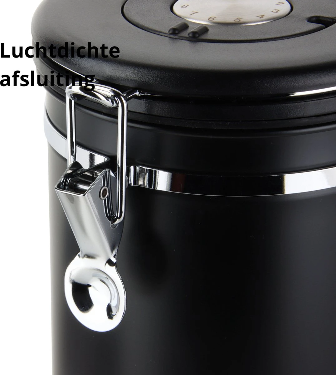 Castagnola Koffie Bewaarbus - Luchtdicht Met CO2 Uitlaat - Voor 600 Gram Koffiebonen - Koffieblik Matzwart Voorraadbussen - Voorraadbus - 1.8L 3 Castagnola Koffie Bewaarbus - Luchtdicht Met CO2 Uitlaat - Voor 600 Gram Koffiebonen - Koffieblik Matzwart Voorraadbussen - Voorraadbus - 1.8L - Afbeelding 3