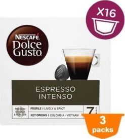 Nescafé Dolce Gusto Espresso Intenso Cups - 3 X 16 Stuks -Koffie Drinken Winkel 1082x1200
