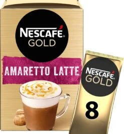 Nescafé Gold Amaretto Latte Oploskoffie - 6 Doosjes à 8 Zakjes -Koffie Drinken Winkel 1111x1200 5