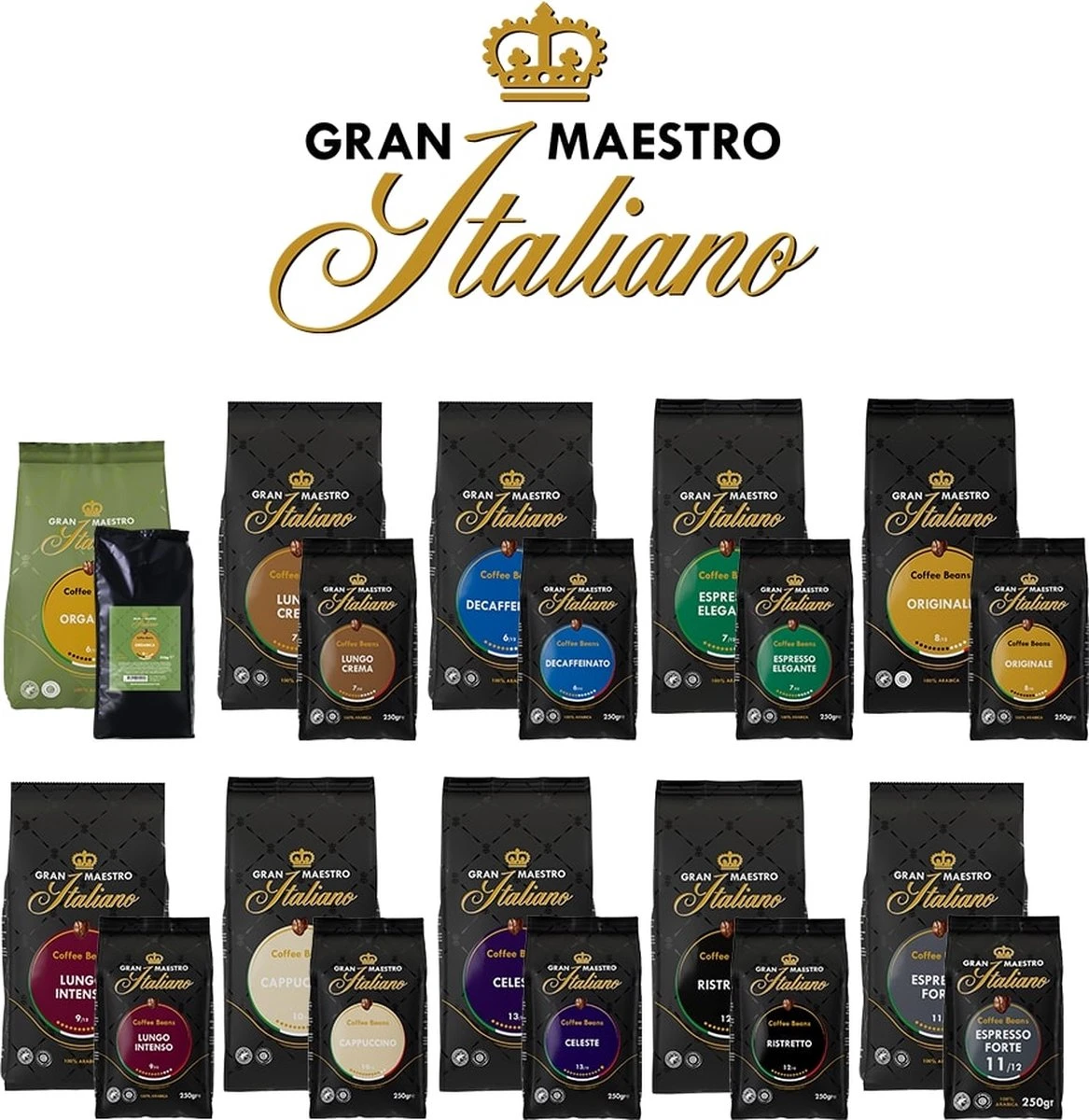 Gran Maestro Italiano - Orginale - Koffiebonen - Bonen Voor Espresso En Lungo - Arabica – 4 X 1kg 5 Gran Maestro Italiano - Orginale - Koffiebonen - Bonen Voor Espresso En Lungo - Arabica – 4 X 1kg - Afbeelding 5