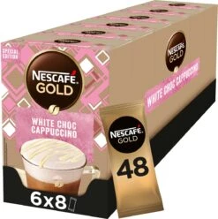 Bestsellers 15 NESCAFE GOLD White Choc Cappuccino 6 Doosjes à 8 Zakjes
