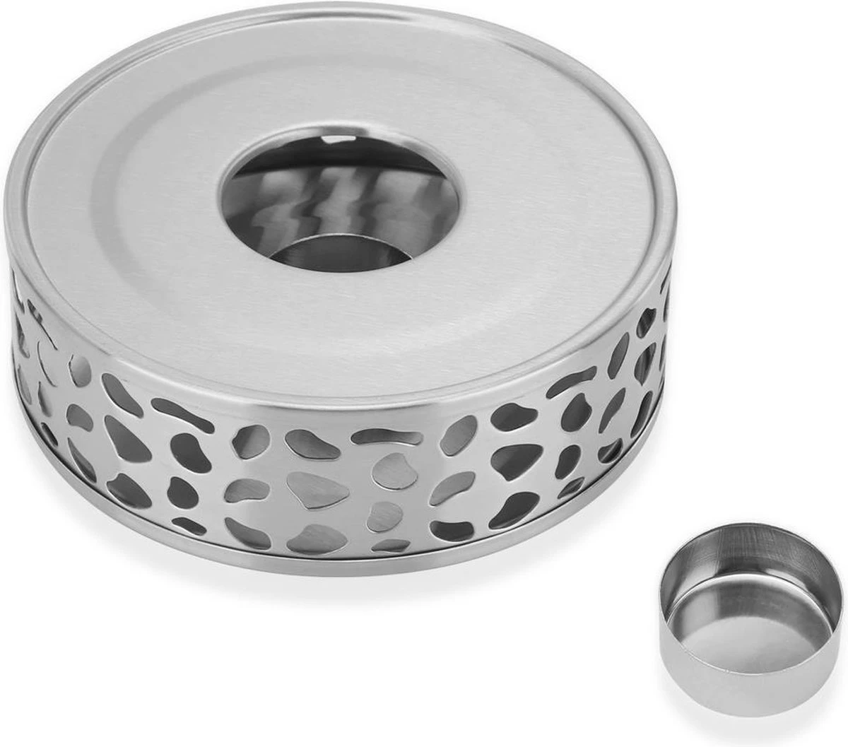 INTIRILIFE Theepot Warmer In Zilver – Roestvrijstalen Theepot Met Patroon Voor Hittebestendige Theepotten – Roestvrijstalen Theewarmer Voor Koffie, Thee En Nog Veel Meer. 1 INTIRILIFE Theepot Warmer In Zilver – Roestvrijstalen Theepot Met Patroon Voor Hittebestendige Theepotten – Roestvrijstalen Theewarmer Voor Koffie, Thee En Nog Veel Meer.