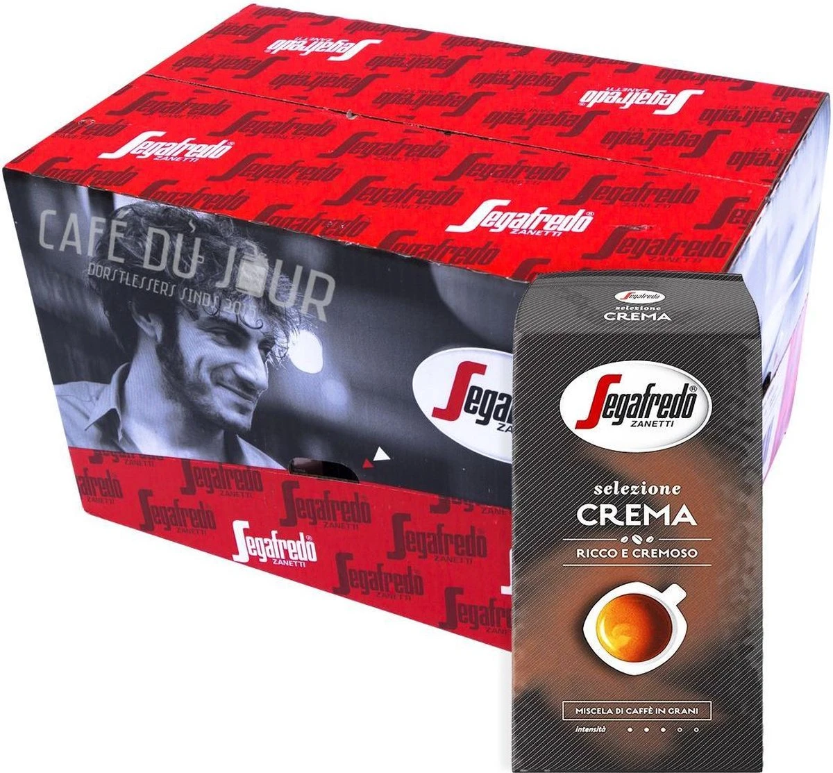 Segafredo Selezione Crema Koffiebonen - 8 X 1 Kg 1 Segafredo Selezione Crema Koffiebonen - 8 X 1 Kg