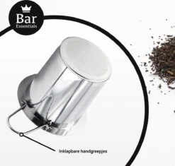 Bar Essentials® Theezeef Met Inklapbare Handgreepjes én Lekplaatje (set Van 2) - Fijnmazig Theefilter Voor Losse Thee - Theezeefjes Voor Losse Thee RVS - Theefilter Voor Losse Thee - Theezeef - Theefilter RVS -Koffie Drinken Winkel 1200x1142 5