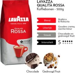 Lavazza Qualita Rossa Koffiebonen - 500g -Koffie Drinken Winkel 1200x1162