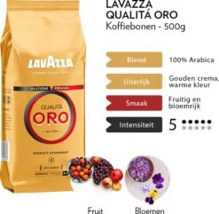 Lavazza Qualita Oro Koffiebonen - 500 Gram X4 10 Lavazza Qualita Oro Koffiebonen - 500 Gram X4 -Koffie Drinken Winkel 1200x1170 2