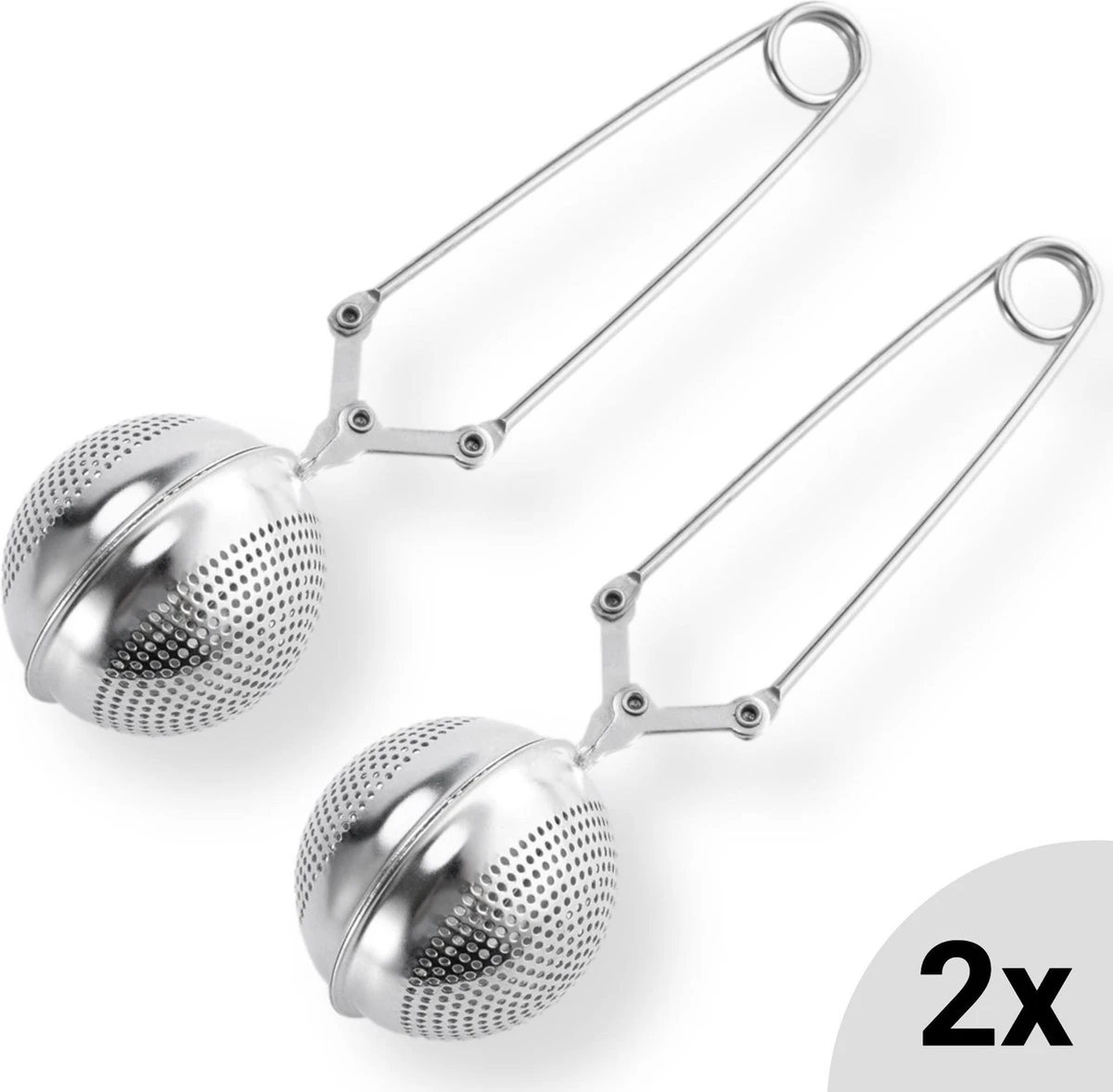 Theezeef Met Handvat Inclusief Lekplaatje - Set Van 2 Stuks - Thee Ei Voor Losse Thee - Theefilter Voor Losse Thee - Thee Infuser 1 Theezeef Met Handvat Inclusief Lekplaatje - Set Van 2 Stuks - Thee Ei Voor Losse Thee - Theefilter Voor Losse Thee - Thee Infuser