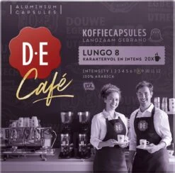 Douwe Egberts D.E Café Lungo Koffiecups - Intesiteit 8/12 - 10 X 20 Capsules -Koffie Drinken Winkel 1200x1185