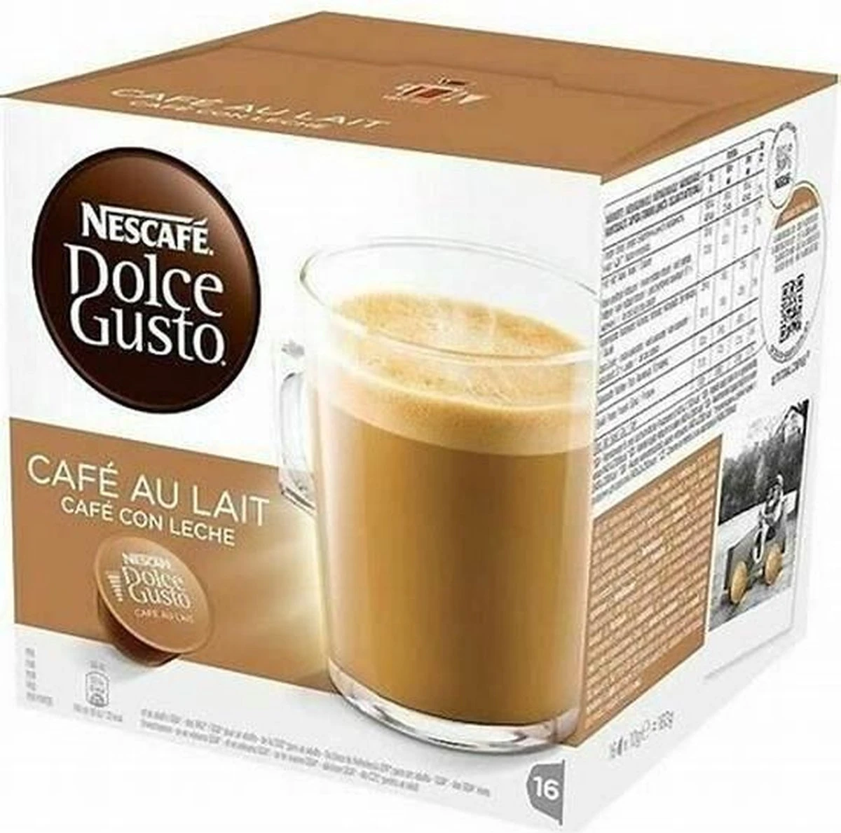 Nescafé Dolce Gusto Koffiecapsules - Café Au Lait - 3x 16 Cups 2 Nescafé Dolce Gusto Koffiecapsules - Café Au Lait - 3x 16 Cups - Afbeelding 2