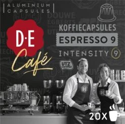 Douwe Egberts D.E Café Espresso Koffiecups - Intensiteit 9/12 - 10 X 20 Capsules 15 Douwe Egberts D.E Café Espresso Koffiecups - Intensiteit 9/12 - 10 X 20 Capsules -Koffie Drinken Winkel 1200x1190