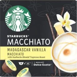 Starbucks By Dolce Gusto Capsules Madagascar Vanilla Macchiato- 3 Doosjes à 12 Koffiecups 7 Starbucks By Dolce Gusto Capsules Madagascar Vanilla Macchiato- 3 Doosjes à 12 Koffiecups -Koffie Drinken Winkel 1200x1195
