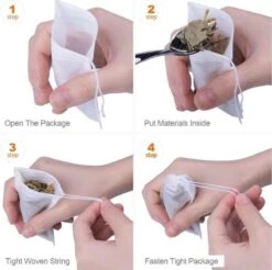 Merkloos 100 Lege Theezakjes - 5 X 7 CM -Koffie Drinken Winkel 1200x1196 1