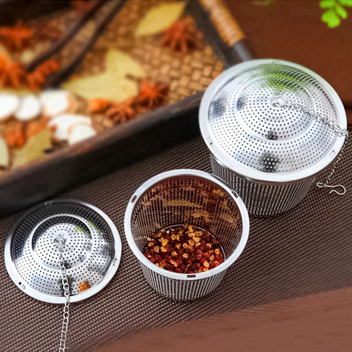 TeaLux 5-Delig RVS Theefilters Set Met Maatlepel En Lekbakjes En Knijper - Theezeef Voor Losse Thee En Kruiden - Tea InfuserStrainer Giftset - Verse Thee FilterZeef Cadeau Pakket - Kruidenbuiltje Ei Met Onderzetters - Geschenkset 4 TeaLux 5-Delig RVS Theefilters Set Met Maatlepel En Lekbakjes En Knijper - Theezeef Voor Losse Thee En Kruiden - Tea InfuserStrainer Giftset - Verse Thee FilterZeef Cadeau Pakket - Kruidenbuiltje Ei Met Onderzetters - Geschenkset - Afbeelding 4