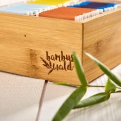 Bambuswald© Houten Theedoos Met 6 Vakken Gemaakt Van 100% Duurzame Bamboe -Koffie Drinken Winkel 1200x1200 264