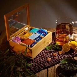 Bambuswald© Houten Theedoos Met 6 Vakken Gemaakt Van 100% Duurzame Bamboe -Koffie Drinken Winkel 1200x1200 268