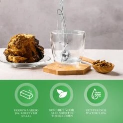 Theezeef Met Handvat Inclusief Lekplaatje - Set Van 3 Stuks - Thee Ei Voor Losse Thee - Theefilter Voor Losse Thee - Thee Infuser -Koffie Drinken Winkel 1200x1200 282