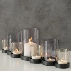 Theelichthouder Zwart Metaal / Glas. Set Van 9 5 Theelichthouder Zwart Metaal / Glas. Set Van 9 -Koffie Drinken Winkel 1200x1200 330