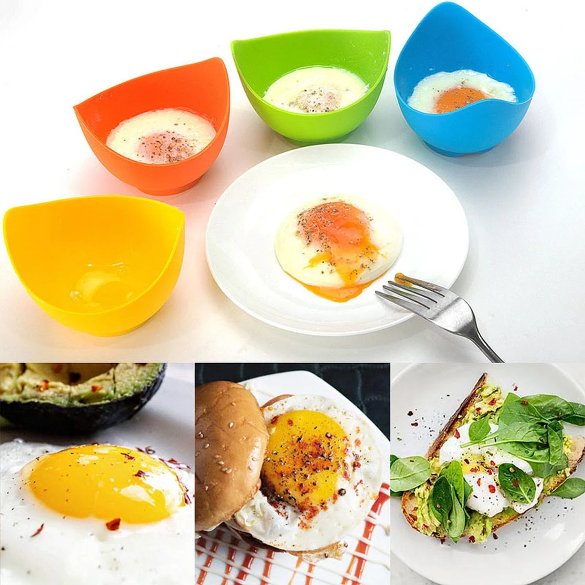 IGOODS 4 Pack Egg Poacher Cups - Perfect Gepocheerde Eieren - Egg Maker Niet-gepocheerde Eieren Cups BPA Gratis Siliconen Ei Poacher Cups Magnetron Ei Poacher- Ei Poacher Pan- Boiler Steamer- Magnetron Eieren 4 IGOODS 4 Pack Egg Poacher Cups - Perfect Gepocheerde Eieren - Egg Maker Niet-gepocheerde Eieren Cups BPA Gratis Siliconen Ei Poacher Cups Magnetron Ei Poacher- Ei Poacher Pan- Boiler Steamer- Magnetron Eieren - Afbeelding 4