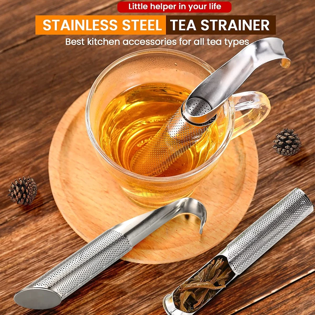 BOTC Thee Infuser - RVS - Theezeef - Thee Knijptang - Thee Ei - Theepot Infuser - Theezeefje -KOMEO160 3 BOTC Thee Infuser - RVS - Theezeef - Thee Knijptang - Thee Ei - Theepot Infuser - Theezeefje -KOMEO160 - Afbeelding 3