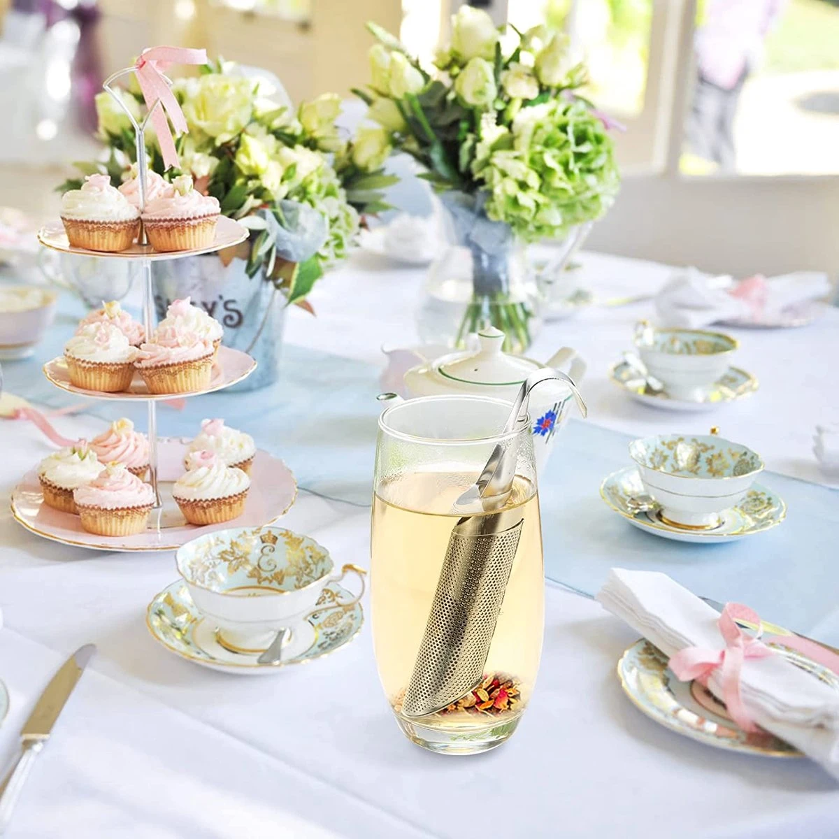 BOTC Thee Infuser - RVS - Theezeef - Thee Knijptang - Thee Ei - Theepot Infuser - Theezeefje -KOMEO160 4 BOTC Thee Infuser - RVS - Theezeef - Thee Knijptang - Thee Ei - Theepot Infuser - Theezeefje -KOMEO160 - Afbeelding 4