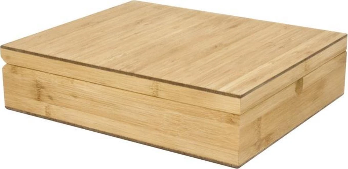 Bredemeijer - Theedoos 9-vaks Gesloten Bamboe Natural 2 Bredemeijer - Theedoos 9-vaks Gesloten Bamboe Natural - Afbeelding 2