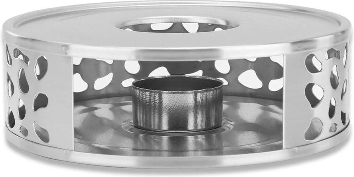 INTIRILIFE Theepot Warmer In Zilver – Roestvrijstalen Theepot Met Patroon Voor Hittebestendige Theepotten – Roestvrijstalen Theewarmer Voor Koffie, Thee En Nog Veel Meer. 2 INTIRILIFE Theepot Warmer In Zilver – Roestvrijstalen Theepot Met Patroon Voor Hittebestendige Theepotten – Roestvrijstalen Theewarmer Voor Koffie, Thee En Nog Veel Meer. - Afbeelding 2