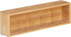 Relaxdays Theedoos 5 Vaks - Theekist - Theezakjeshouder - Bamboe - Voor Ca. 10 Theezakjes -Koffie Drinken Winkel 1200x626