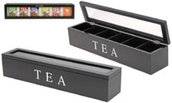 Merkloos Theedoos Theekist Zwart Met 6 Vakken 5 Merkloos Theedoos Theekist Zwart Met 6 Vakken -Koffie Drinken Winkel 1200x721