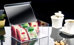 Box Up Theedoos - 6 Vakken - Ruimte Voor 60 Theezakjes - BPA Vrij - Transparant -Koffie Drinken Winkel 1200x730