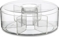 Mepal - Theedoos Rond - Transparant - 6 Vakken - Opbergdoos - Theekist -Koffie Drinken Winkel 1200x759