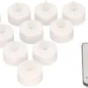 LED Theelichtjes/waxinelichtjes/kaarsjes Geel Vlameffect Met Afstandsbediening 10 Stuks - Kunststof Waxinelichtjes