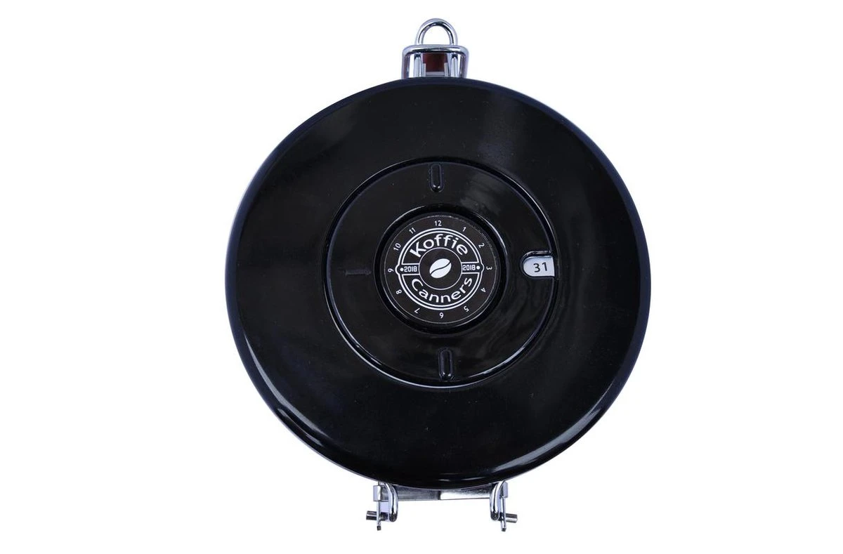 KoffieCanners Koffie Bewaarbus Luchtdicht Met CO2 Uitlaat Voor 600 Gram - Koffieblik Matzwart 2 KoffieCanners Koffie Bewaarbus Luchtdicht Met CO2 Uitlaat Voor 600 Gram - Koffieblik Matzwart - Afbeelding 2