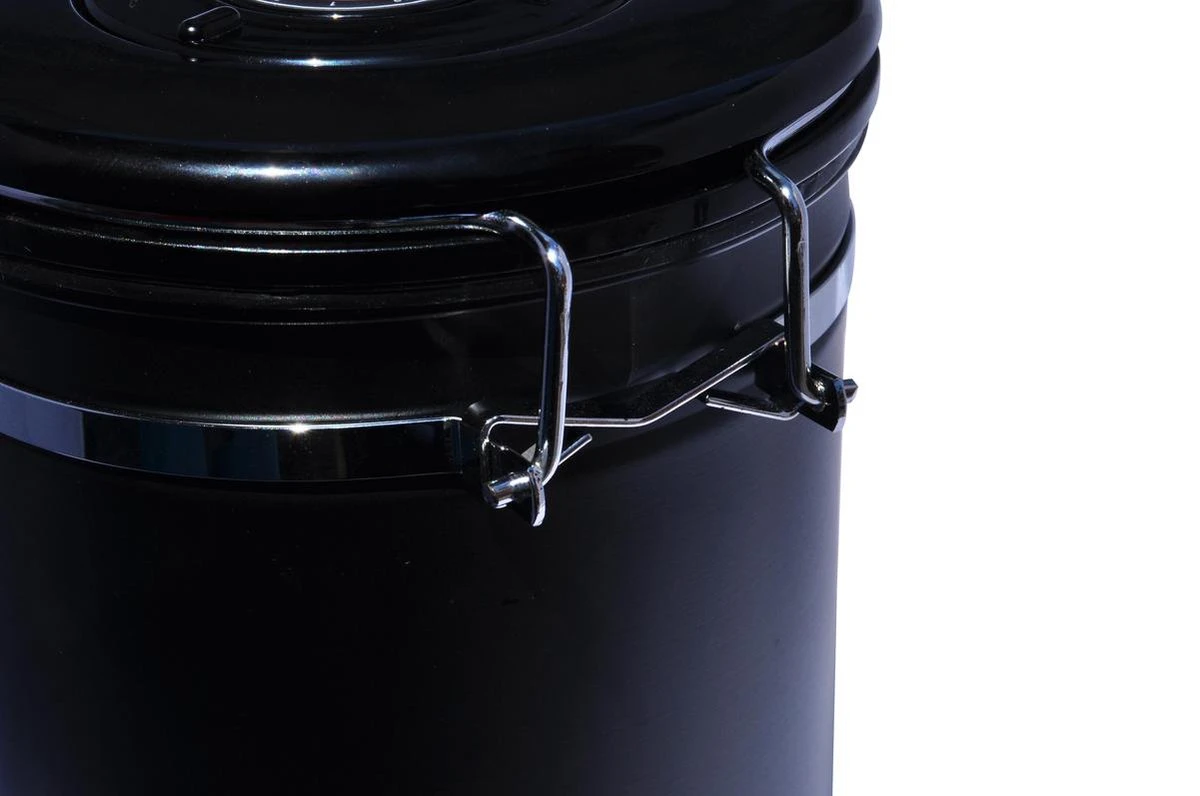 KoffieCanners Koffie Bewaarbus Luchtdicht Met CO2 Uitlaat Voor 600 Gram - Koffieblik Matzwart 3 KoffieCanners Koffie Bewaarbus Luchtdicht Met CO2 Uitlaat Voor 600 Gram - Koffieblik Matzwart - Afbeelding 3