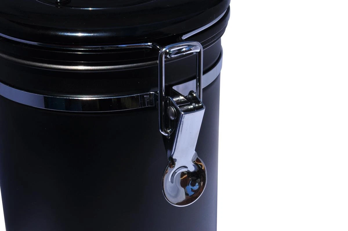 KoffieCanners Koffie Bewaarbus Luchtdicht Met CO2 Uitlaat Voor 600 Gram - Koffieblik Matzwart 4 KoffieCanners Koffie Bewaarbus Luchtdicht Met CO2 Uitlaat Voor 600 Gram - Koffieblik Matzwart - Afbeelding 4