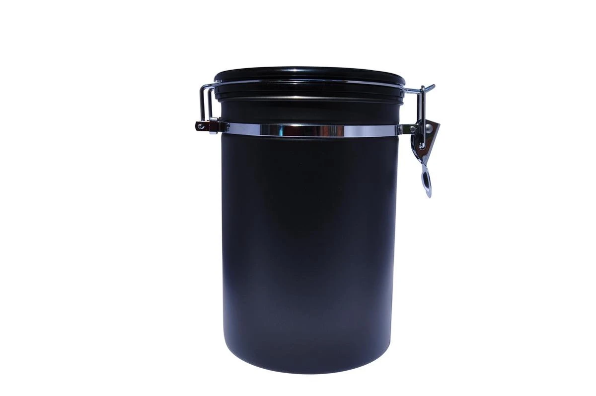 KoffieCanners Koffie Bewaarbus Luchtdicht Met CO2 Uitlaat Voor 600 Gram - Koffieblik Matzwart 7 KoffieCanners Koffie Bewaarbus Luchtdicht Met CO2 Uitlaat Voor 600 Gram - Koffieblik Matzwart - Afbeelding 7