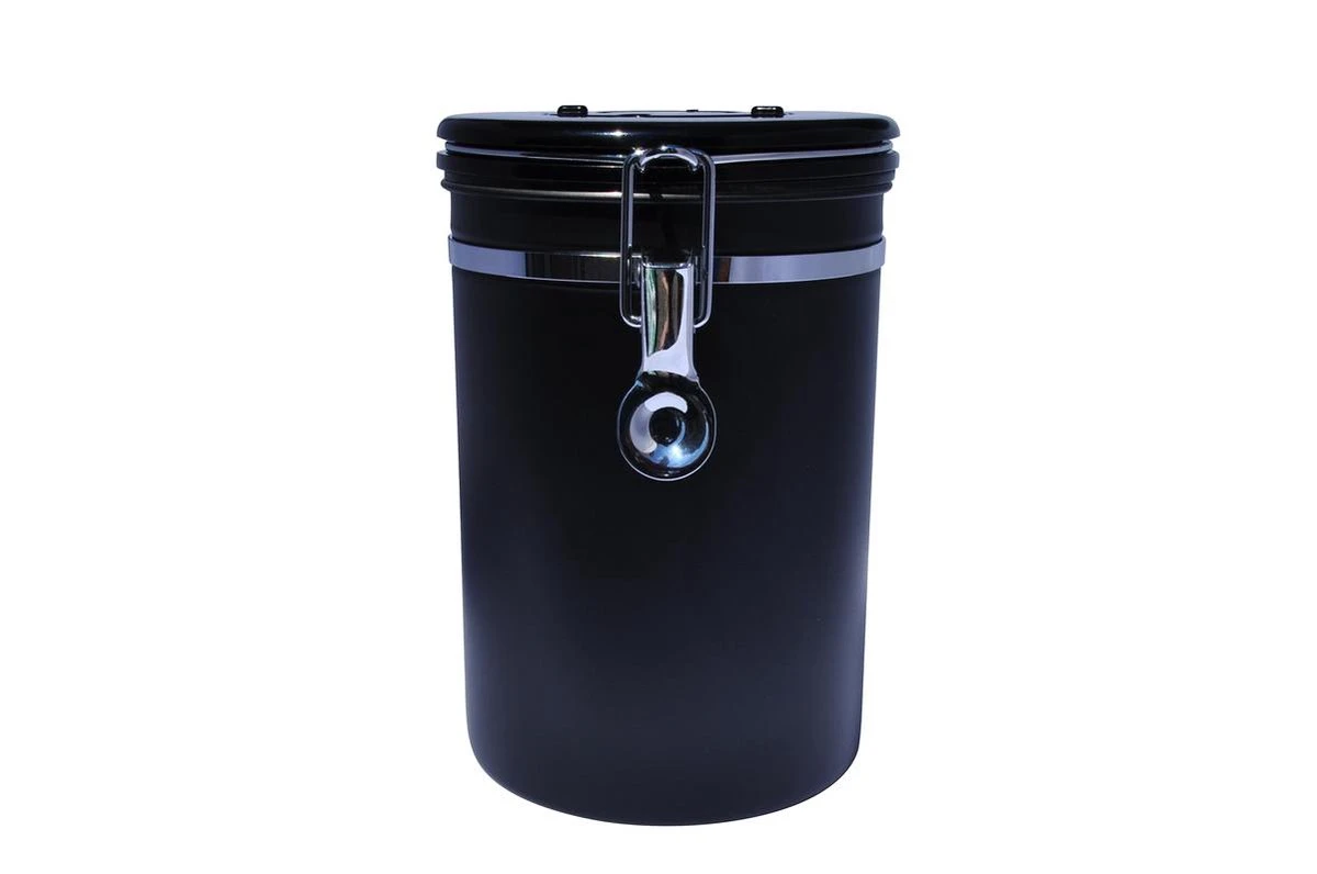 KoffieCanners Koffie Bewaarbus Luchtdicht Met CO2 Uitlaat Voor 600 Gram - Koffieblik Matzwart 10 KoffieCanners Koffie Bewaarbus Luchtdicht Met CO2 Uitlaat Voor 600 Gram - Koffieblik Matzwart - Afbeelding 10