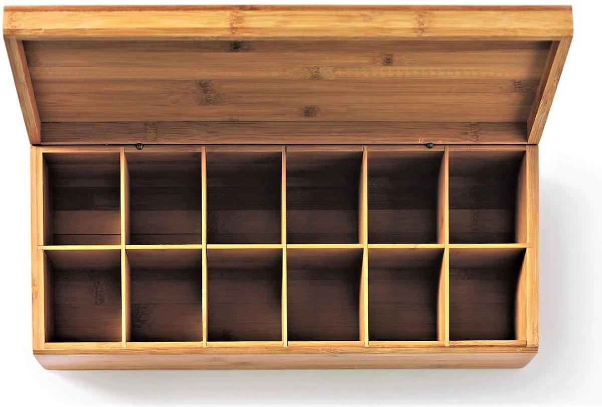 Theedoos Bamboe - Thee - 12 Vaks 1 Theedoos Bamboe - Thee - 12 Vaks