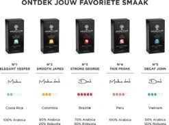 Aroma Club - Nespresso Compatible Capsules (120 St.) - No. 4 Fair Frank - Intensiteit 4/5 - Espresso - 100% Aluminium Koffiecups -Koffie Drinken Winkel 1200x889 1