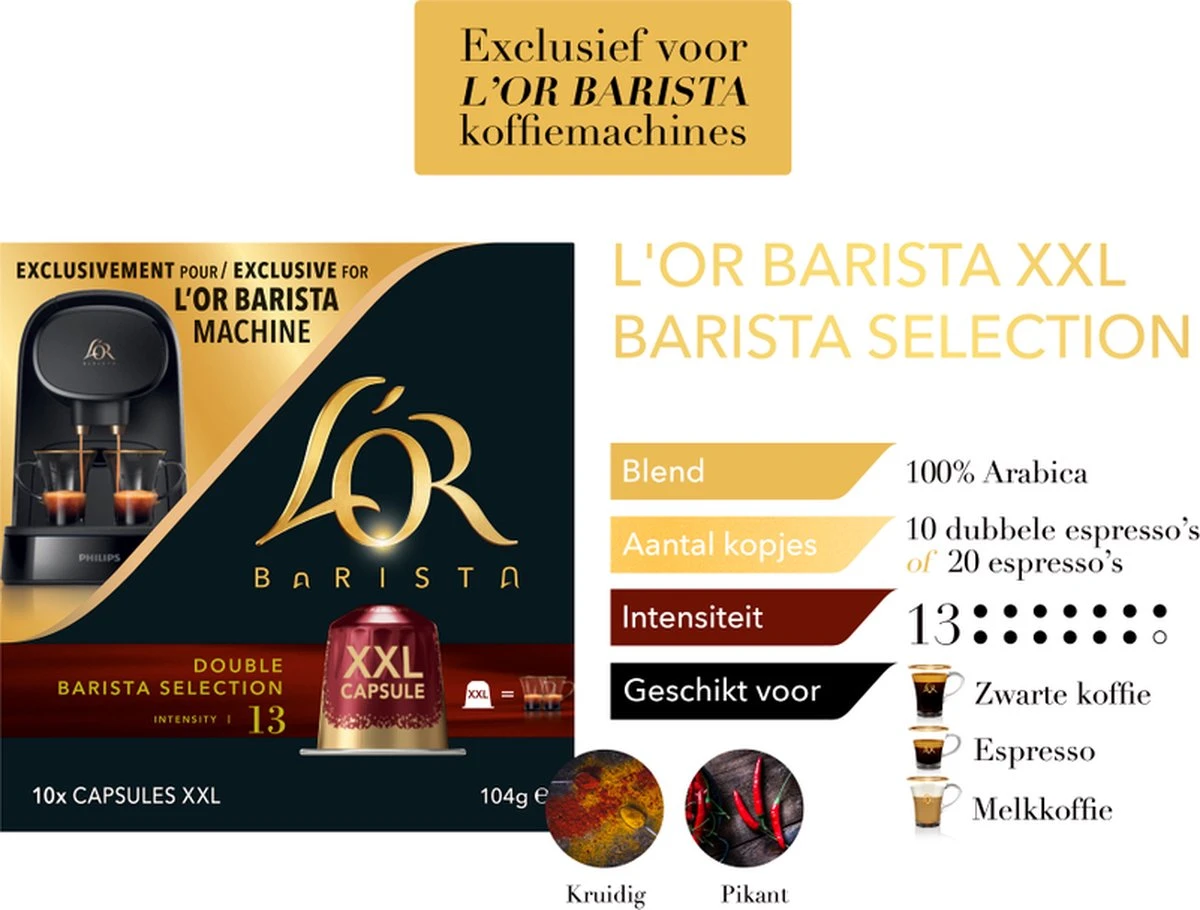 L'OR BARISTA XXL Barista Selection (13) - 5 X 10 Koffiecups 6 L'OR BARISTA XXL Barista Selection (13) - 5 X 10 Koffiecups - Afbeelding 6