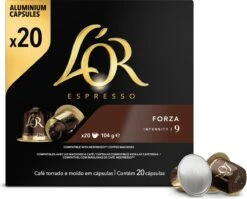 L'OR Espresso Forza Koffiecups - Intensiteit 9/12 - 10 X 20 Capsules -Koffie Drinken Winkel 1200x968
