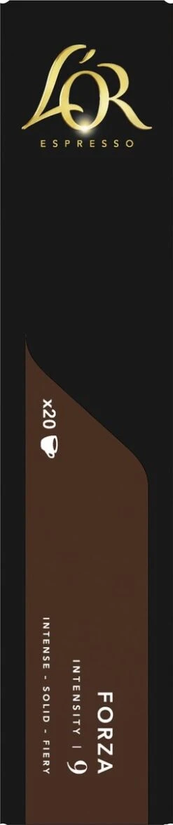 L'OR Espresso Forza Koffiecups - Intensiteit 9/12 - 10 X 20 Capsules -Koffie Drinken Winkel 253x1200 1