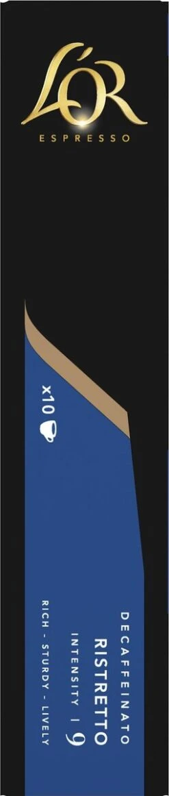 L'OR Espresso Ristretto Decaffeinato - Intensiteit 9/12 - 10 X 10 Capsules -Koffie Drinken Winkel 255x1200 4