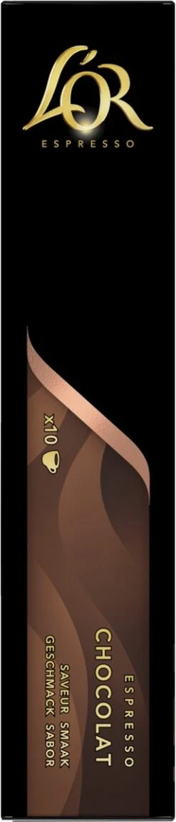 L'OR Espresso Chocolat Koffiecups - 10 X 10 Capsules -Koffie Drinken Winkel 257x1200