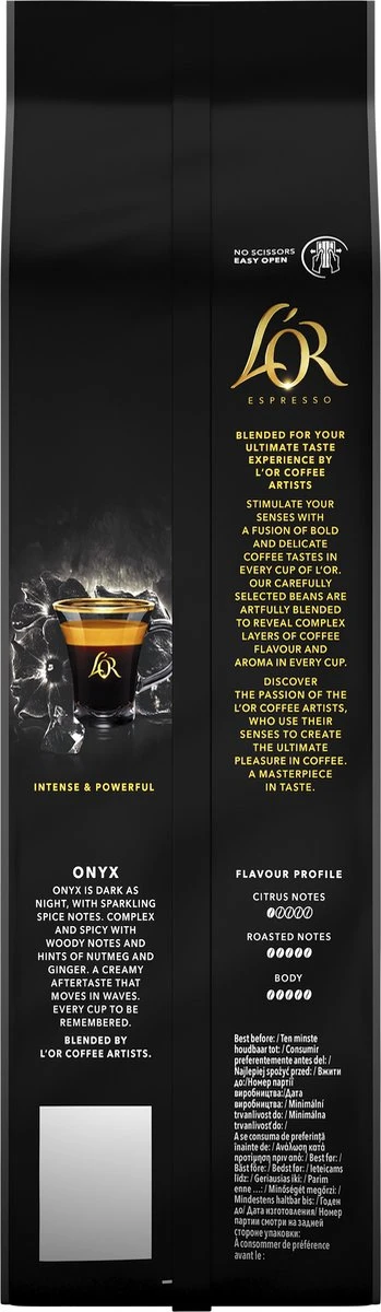 L'OR Espresso Onyx Koffiebonen (12) - 4 X 500 Gram 2 L'OR Espresso Onyx Koffiebonen (12) - 4 X 500 Gram - Afbeelding 2