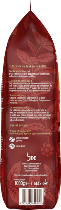 Douwe Egberts Aroma Rood Koffiebonen - 4 X 1000 Gram - Extra Grote Verpakking 16 Douwe Egberts Aroma Rood Koffiebonen - 4 X 1000 Gram - Extra Grote Verpakking -Koffie Drinken Winkel 350x1200