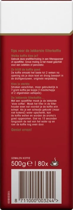 Douwe Egberts Aroma Rood Filterkoffie - 6 X 500 Gram -Koffie Drinken Winkel 420x1200 3