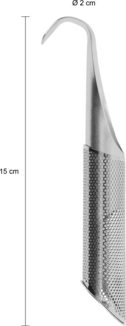 Krumble Theezeef - Hangend - Pijp - Theezeefje - Thee Ei - Tea Infuser - Kruidenfilter - Voor Losse Thee - RVS - Zilver - 4 X 2 X 15 Cm -Koffie Drinken Winkel 465x1200